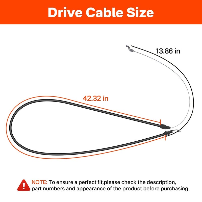 IWIWE 582598601 Drive Cable Compatible with Husqvarna L221A L221AK LC221A 21EFF Lawn Mower Cable Part - Image 2